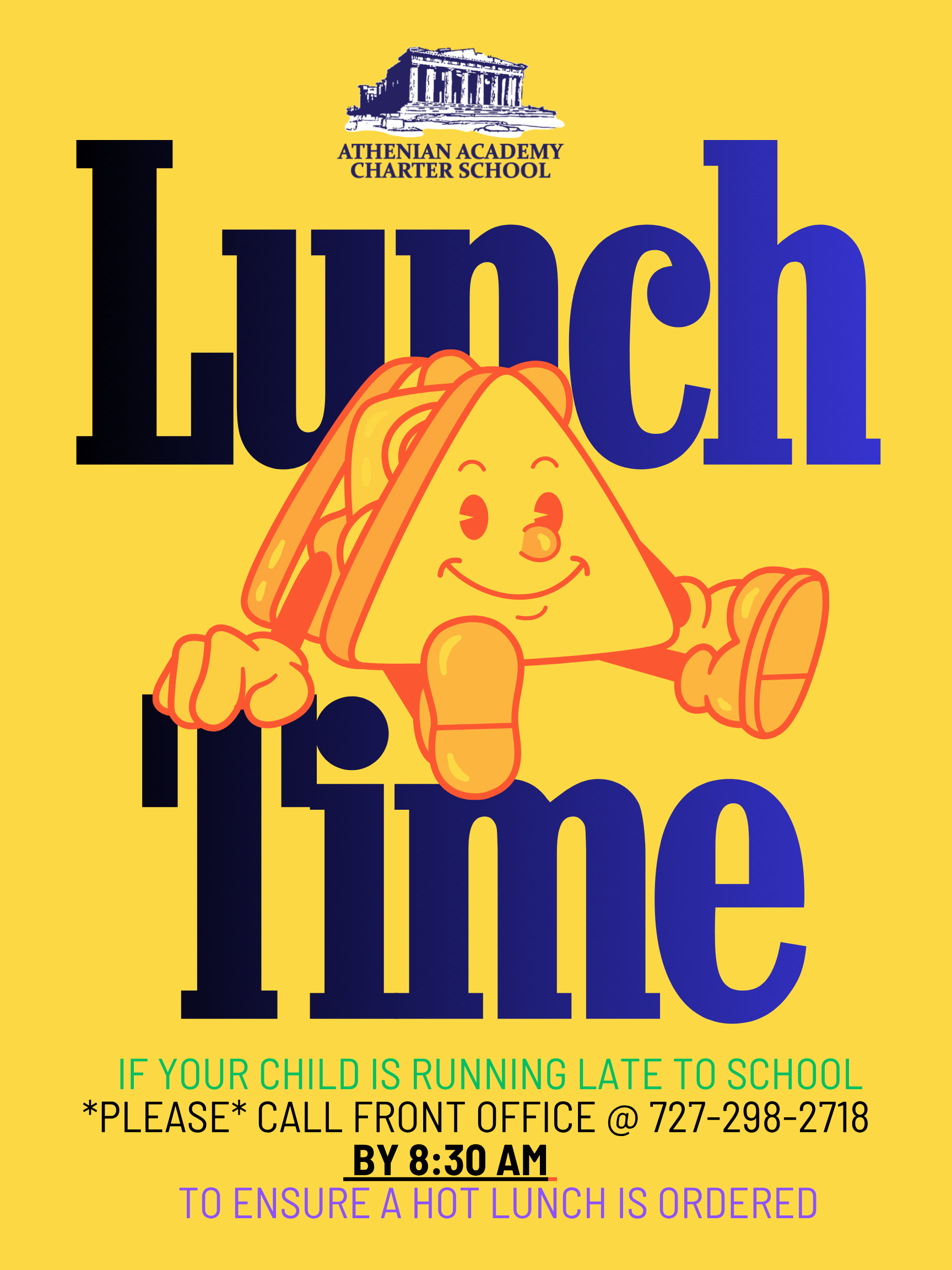 Yellow Red Vibrant Bold Typographic Lunch Promotion Poster